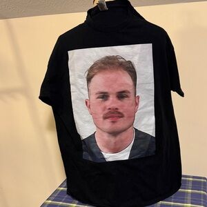 Zach Bryan mugshot black cotton t-shirt